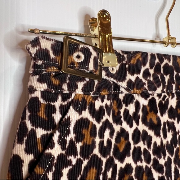 NWT J.CREW Buckle Mini Skirt in Leopard Corduroy. Size 00 - Picture 8 of 14